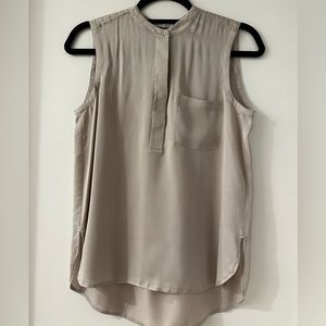 Vince Silk Sleeveless Tank Blouse